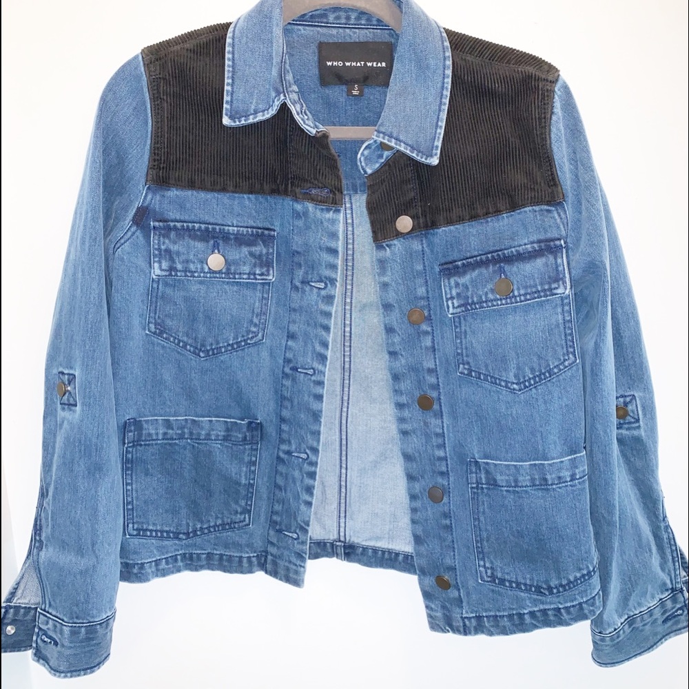 Who What Wear Corduroy Denim Jacket Size Small